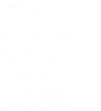 Russell Neufeld Call or Text: 403.360.4091 Email: russell@affordastorage.com CALL or TEXT for PROMPT REPLY Do you want to book a storage bay? Forgot your payment due date? PAYMENT OPTIONS: Cash or (postdated) cheques. Interact email banking. Send to russell@affordastorage.com