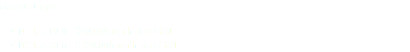 Storage Bays: 10 ft. x 10 ft - $90.00/month plus GST 10 ft. x 20 ft - $120.00/month plus GST